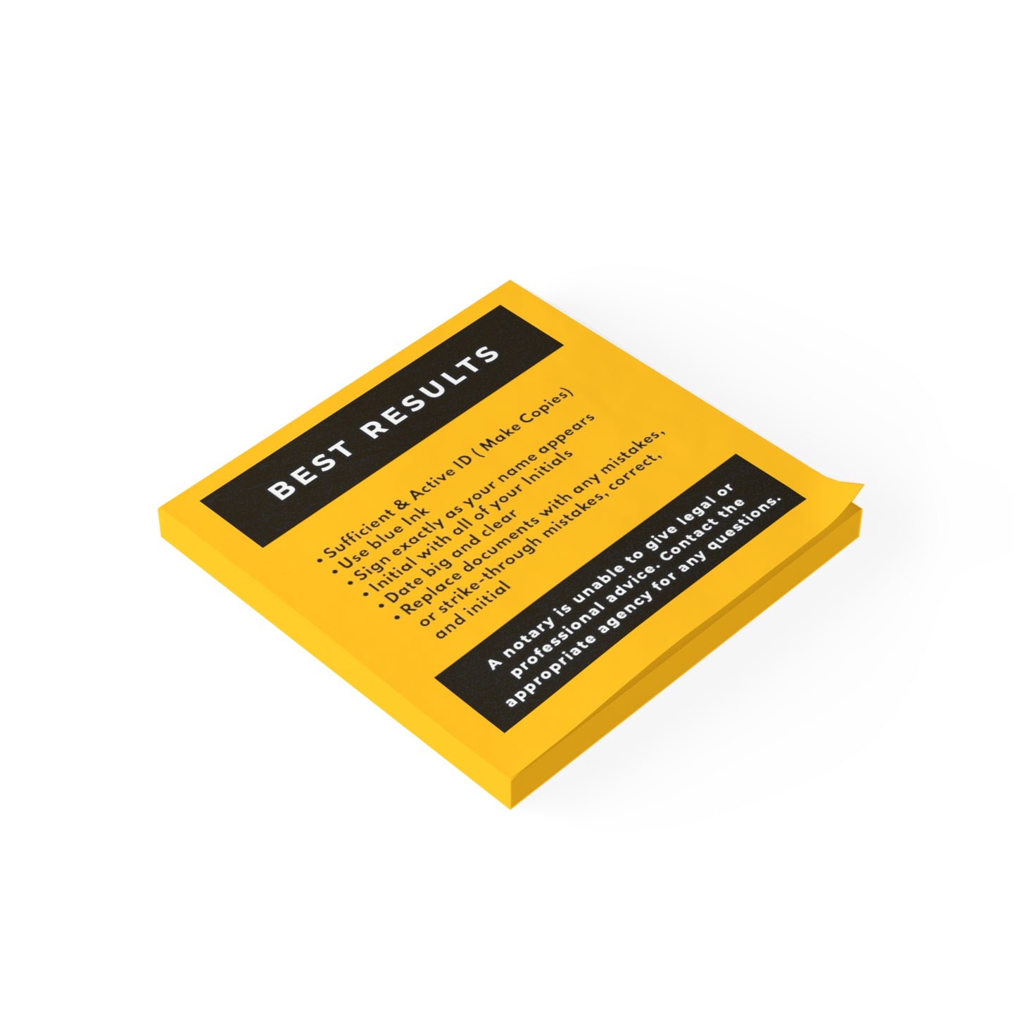 50-Sheet Post-it® Note Pad | Loan Signing Best Results