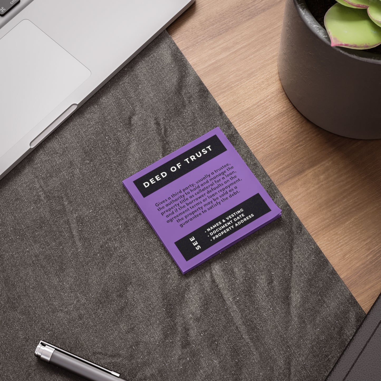 50-Sheet Post-it® Note Pad | Deed of Trust