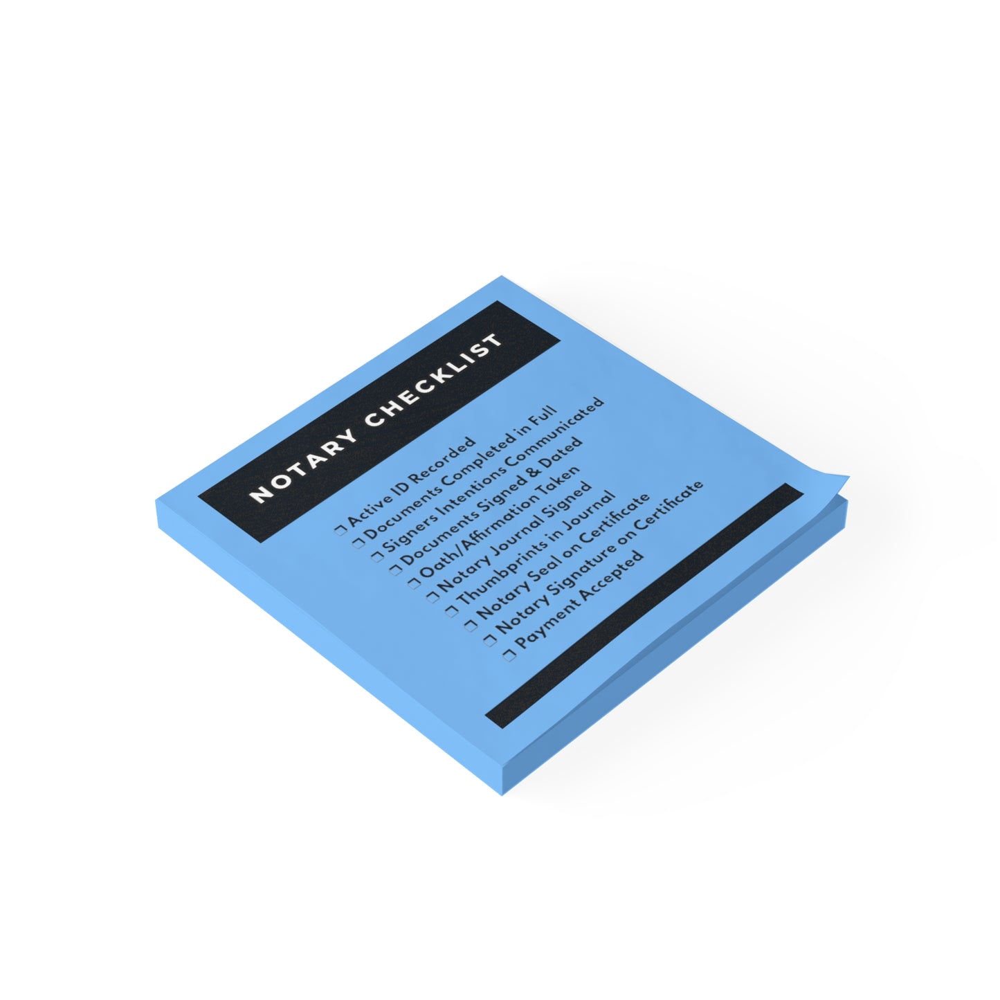 50-Sheet Post-it® Note Pad | Notary Checklist