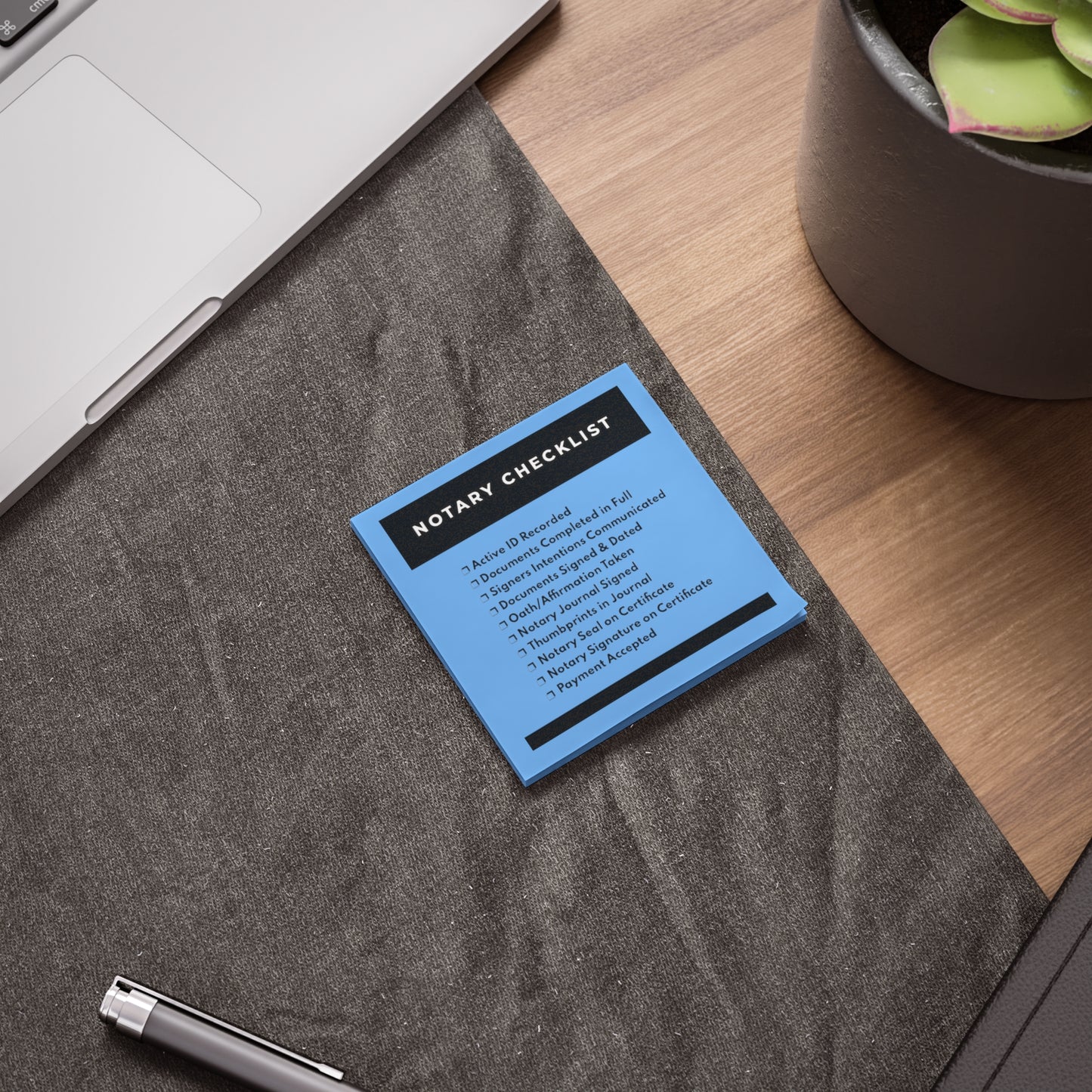 50-Sheet Post-it® Note Pad | Notary Checklist
