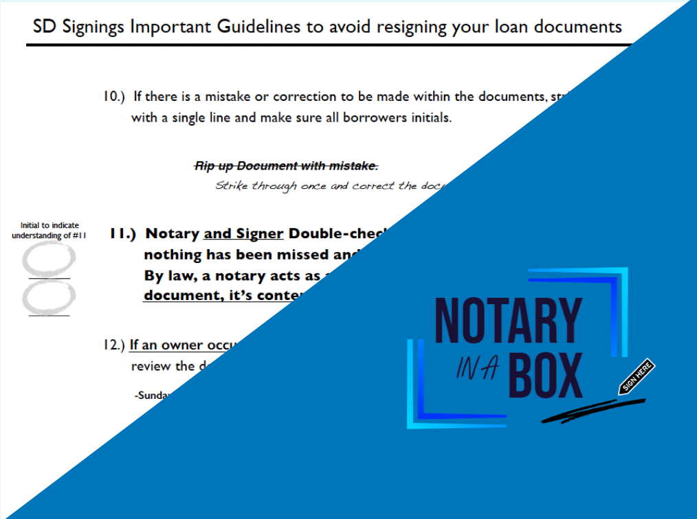 Printable PDF | Comprehensive Loan Signing Guide
